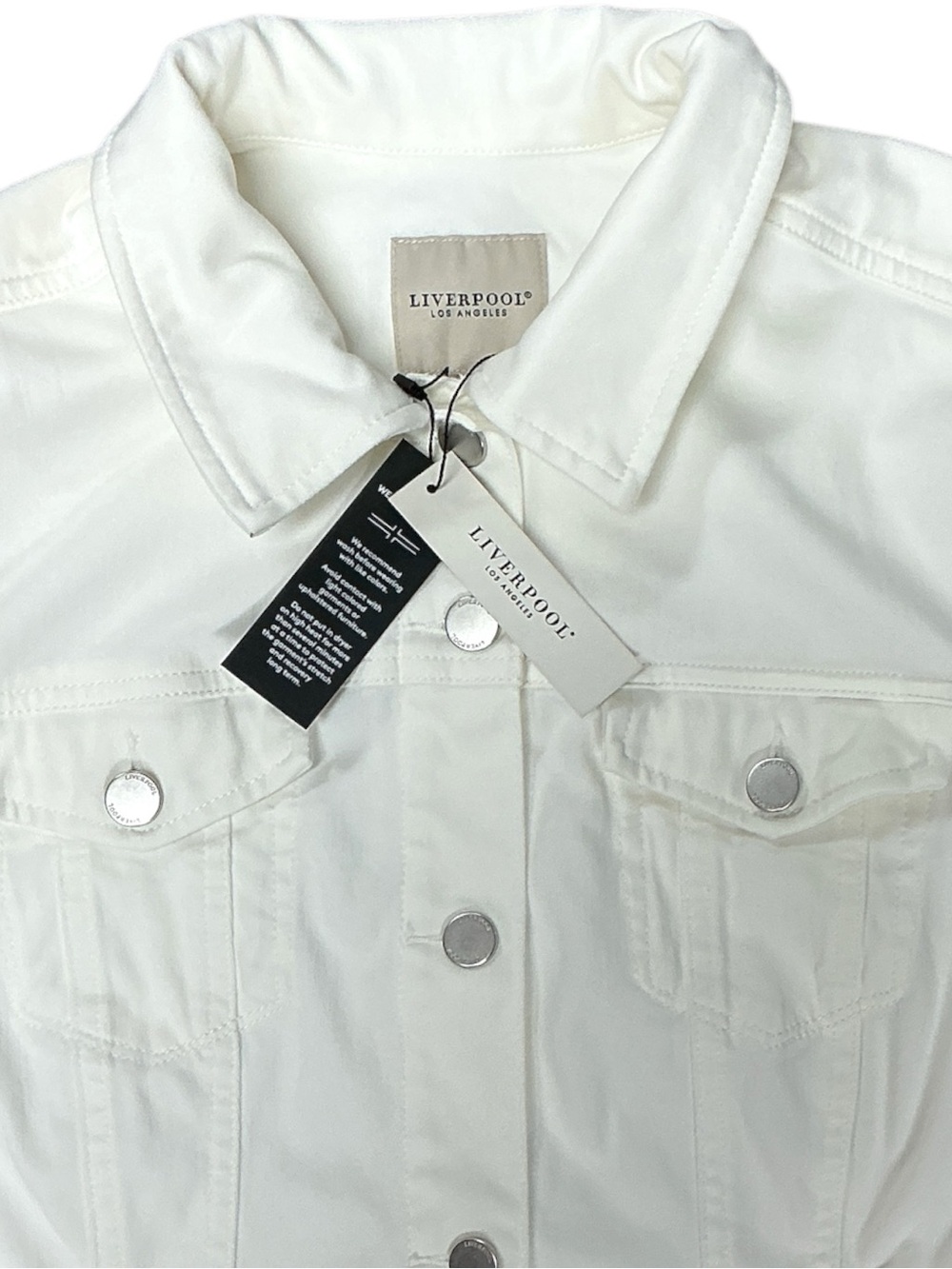 Liverpool Los Angeles - NWT - White Denim Jean Jacket - Picture 2 of 4